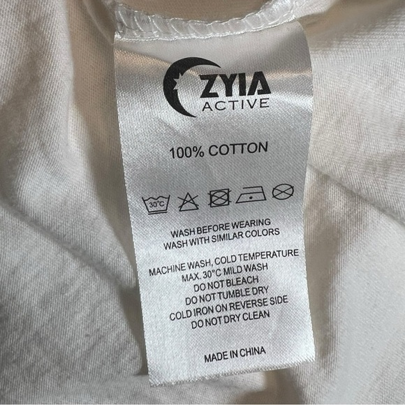 Zyia Women’s Ash Mountain Short Sleeve Tee White Size Large - Picture 5 of 7
